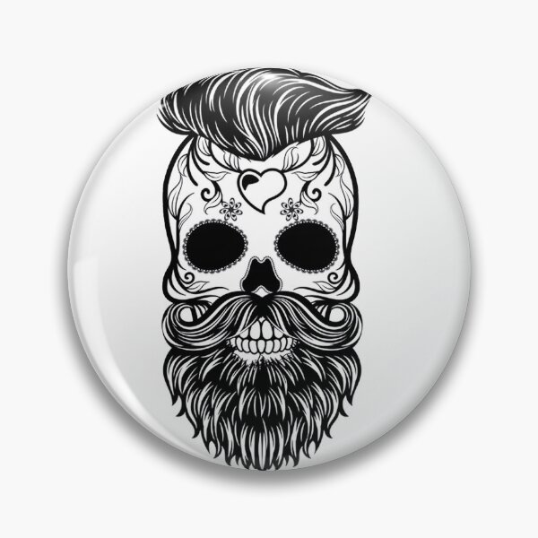Item preview, funny t-shirts Brutal skull with a beard, stylish T-shirt designed and sold by crazybaks.