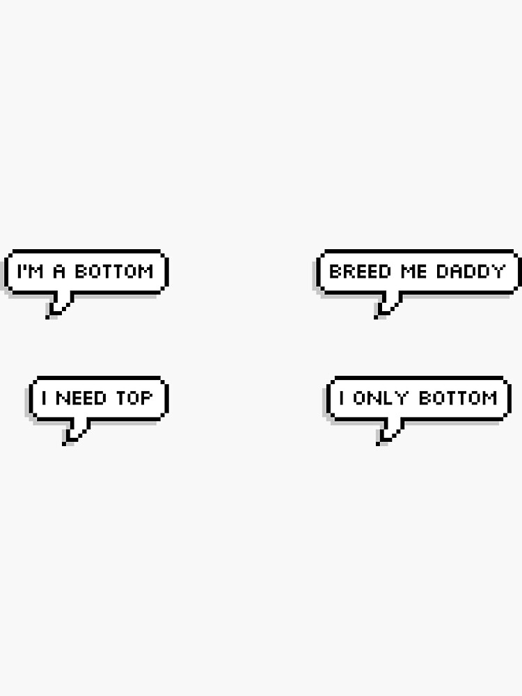 Gay Bottom Starter Pack Sticker For Sale By Kawaiicrossing Redbubble