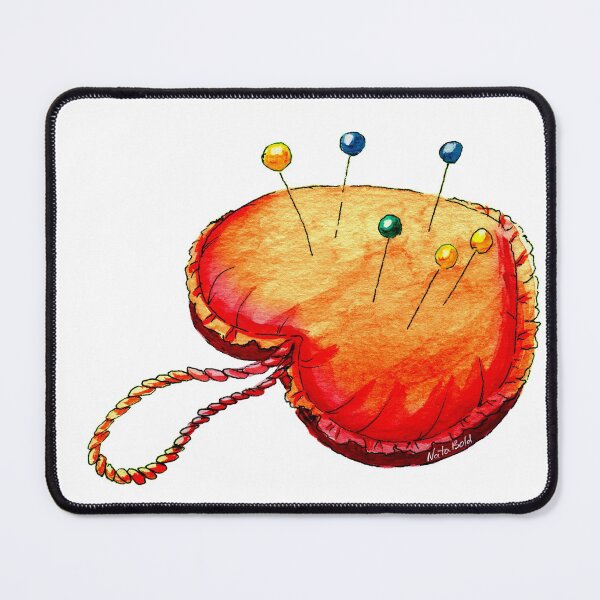 Item preview, Orange Watercolor Heart Pincushion designed and sold by NataBold.