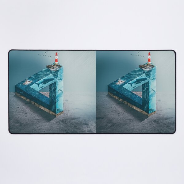 Item preview, Surrealistic Penrose Impossible Triangle-Water World, 3D Nature underwater, Surreal, Surrealist designed and sold by MAEffects.