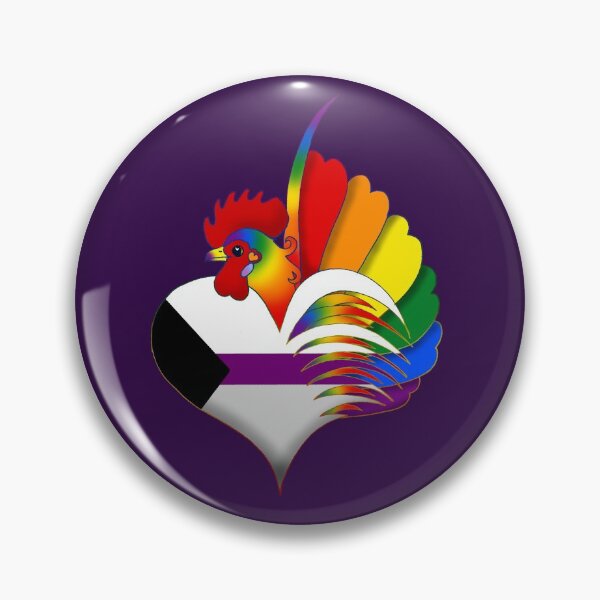 Item preview,  Demisexual Pride Serama Heart designed and sold by Kit Ellsworth.