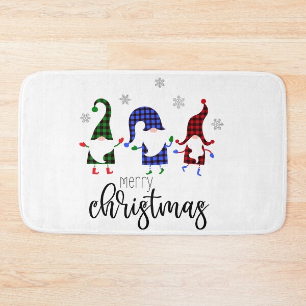 Item preview, Merry Christmas Funny Gnomes Buffalo Plaid designed and sold by SpringMoonPress.