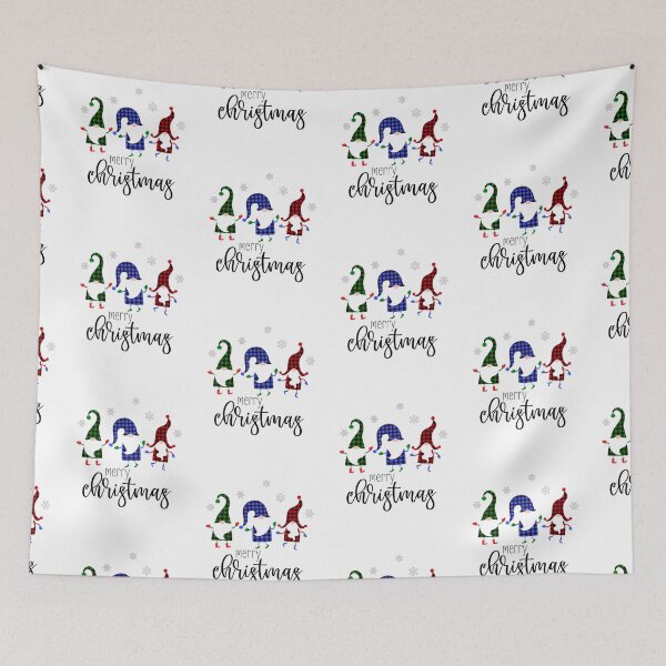 Item preview, Merry Christmas Funny Gnomes Buffalo Plaid designed and sold by SpringMoonPress.