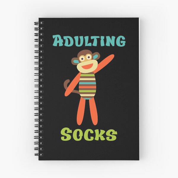 Item preview, Adulting Socks - Sock Monkey Waving designed and sold by Trinket-Trickster.