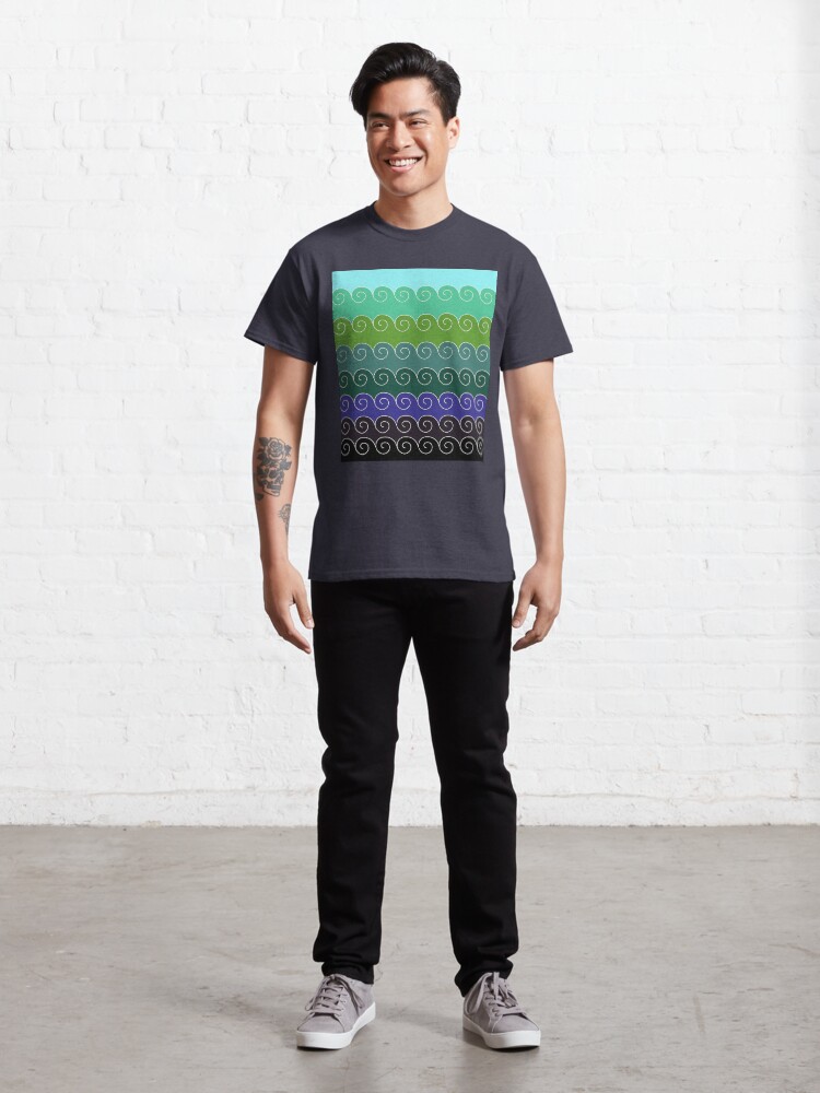 Alternate view of Mystical Japanese Wave Pattern Series2 Classic T-Shirt