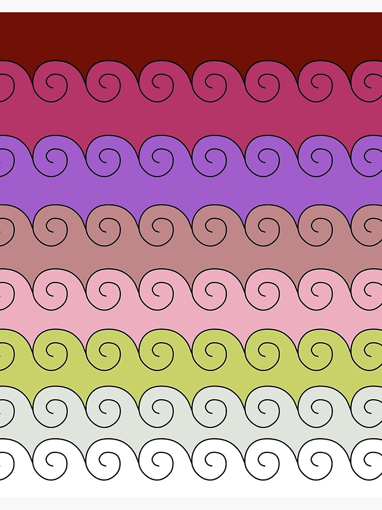 Thumbnail 2 of 2, Art Board Print, Mystical Japanese Wave Pattern Series3 designed and sold by vkdezine.