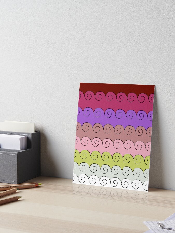 Thumbnail 1 of 2, Art Board Print, Mystical Japanese Wave Pattern Series3 designed and sold by vkdezine.
