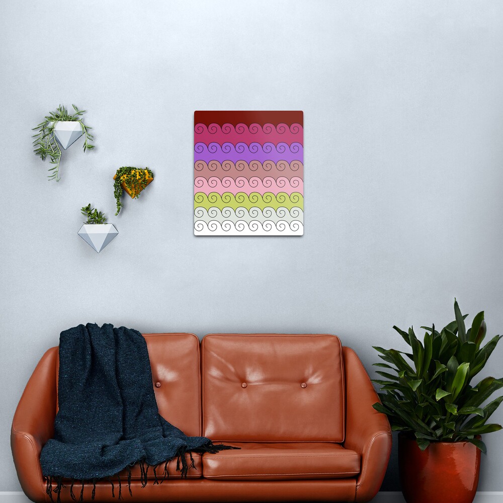 Mystical Japanese Wave Pattern Series3 Metal Print