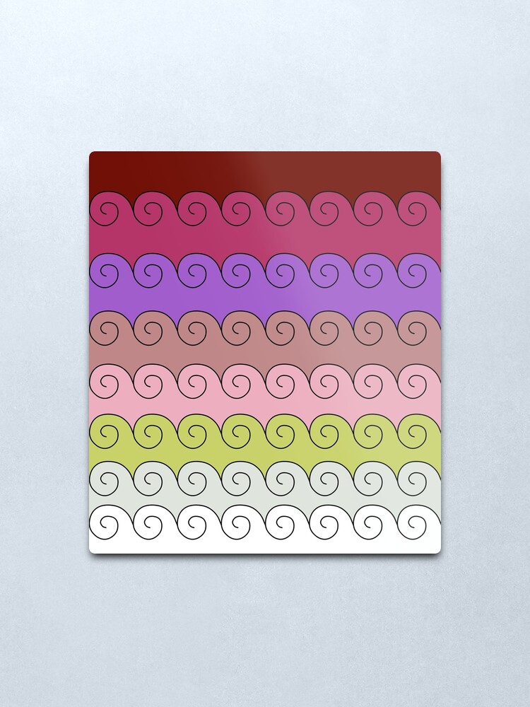 Alternate view of Mystical Japanese Wave Pattern Series3 Metal Print