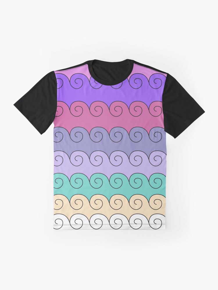 Alternate view of Mystical Japanese Wave Pattern Series4 Graphic T-Shirt