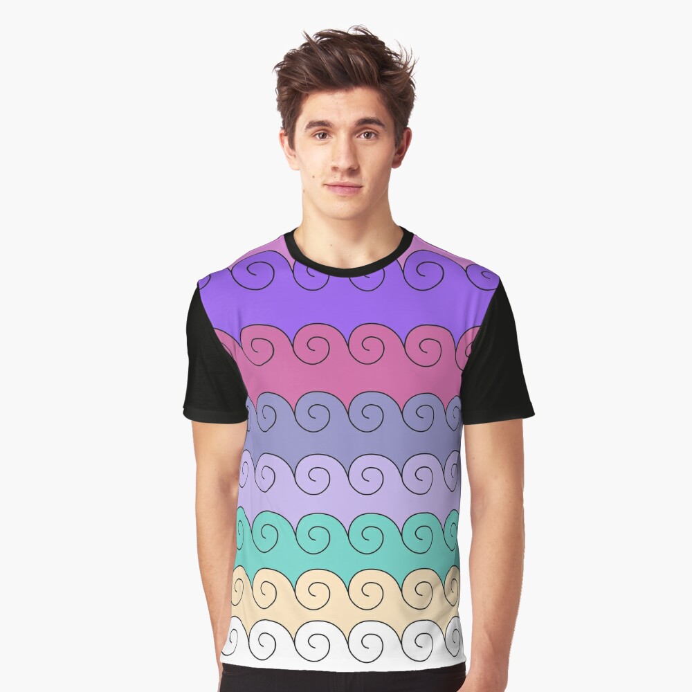 Mystical Japanese Wave Pattern Series4 Graphic T-Shirt