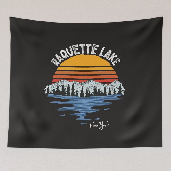 Item preview, Vintage Raquette Lake Sunset Art designed and sold by MrEddie10.