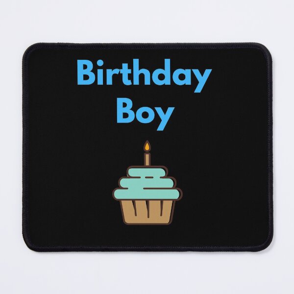 Item preview, Birthday Boy Blue Cupcake, blue text designed and sold by JRice66.