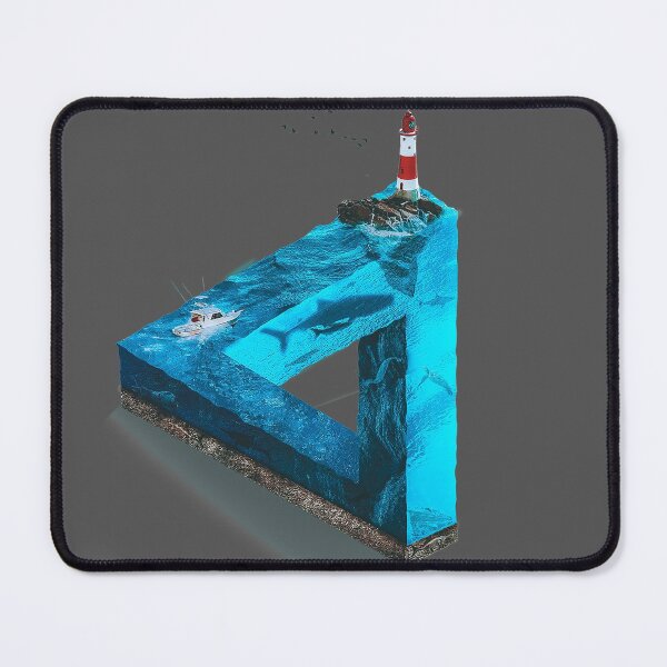 Item preview, Surrealistic Penrose Impossible Triangle-Water World, 3D Nature underwater, Surreal, Surrealist designed and sold by MAEffects.