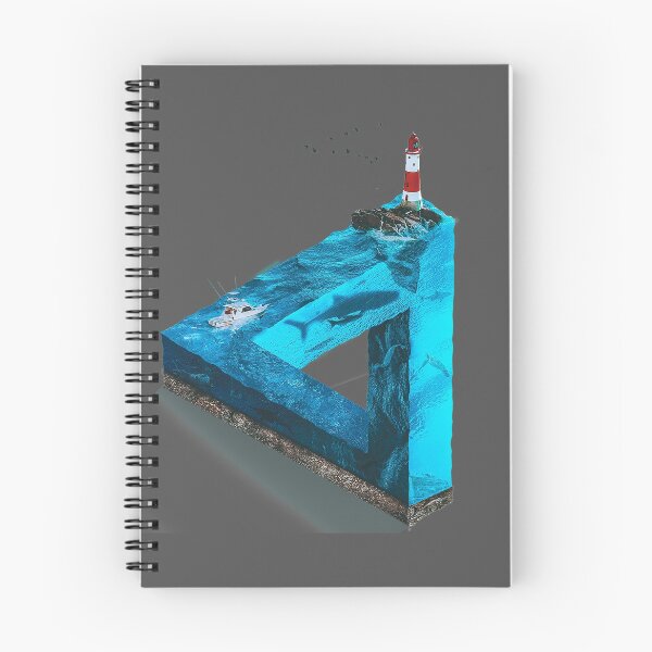 Item preview,  Surrealistic Penrose Impossible Triangle-Water World, 3D Nature underwater, Surreal, Surrealist designed and sold by MAEffects.