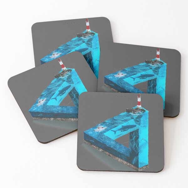 Item preview,  Surrealistic Penrose Impossible Triangle-Water World, 3D Nature underwater, Surreal, Surrealist designed and sold by MAEffects.
