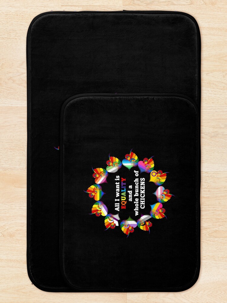 Thumbnail 5 of 6, Bath Mat, Pride Flock designed and sold by KitEllsworth.