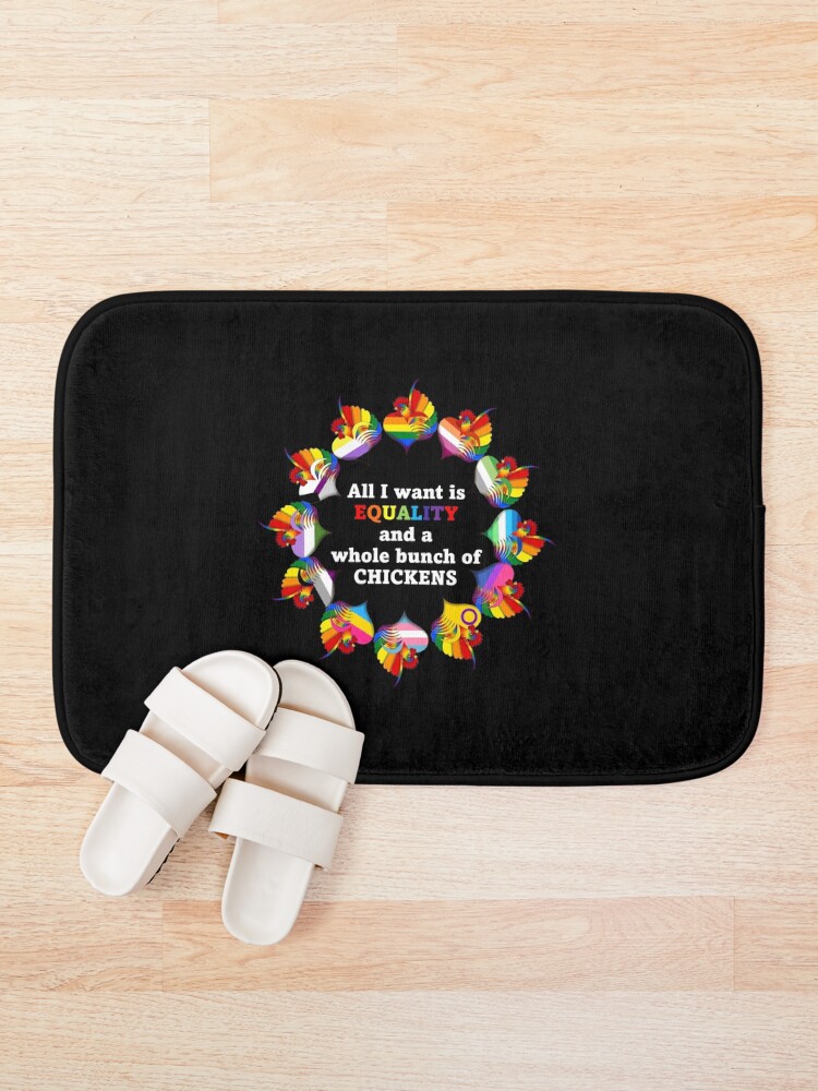 Thumbnail 1 of 6, Bath Mat, Pride Flock designed and sold by KitEllsworth.