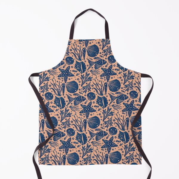 Item preview, Impresión en bloque Sea Life en azul designed and sold by Simplulina.