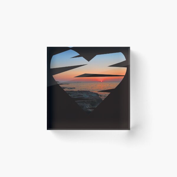 Item preview, Abstract Heart, Sunset Lake designed and sold by AloraDawnEve.