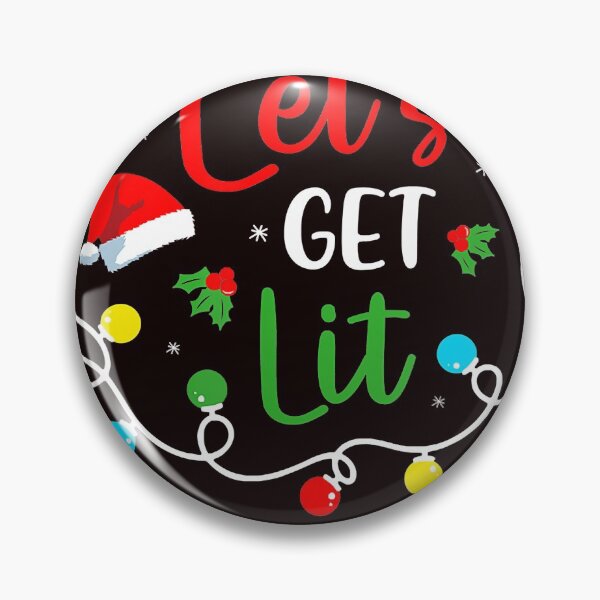 Item preview, Let's Get Lit Funny Christmas Drinking Lights Santa Matching designed and sold by BrandyBare.