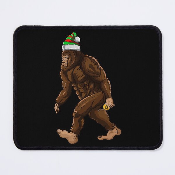 Item preview, Bigfoot Holding Bitcoin With Christmas Elf Hat designed and sold by iceteeselling.