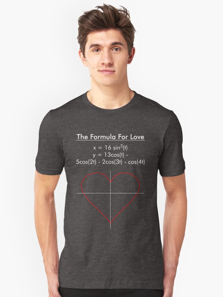 Teacher Graph  Formula Nerd \u0027Love Tee\u0027 Cute T-Shirt JapaneseInkArt by Math Heart