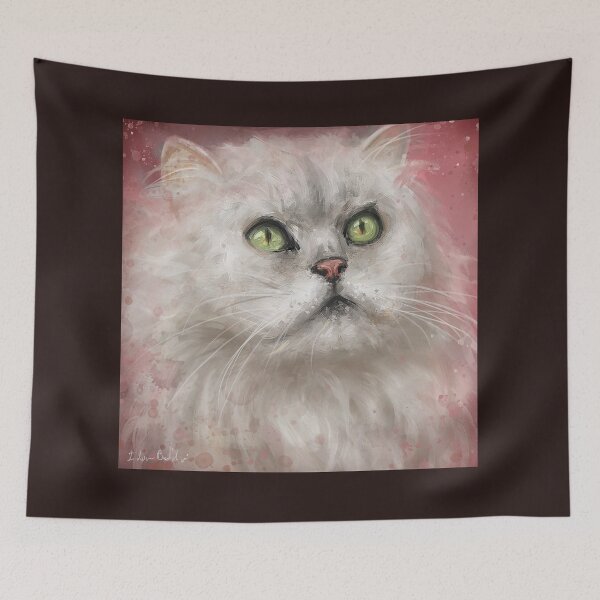 Item preview, Painting of a Fluffy White Persian Cat  designed and sold by ibadishi.