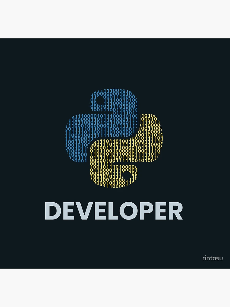 Thumbnail 2 of 2, Art Board Print, Binary python developer designed and sold by rintosu.