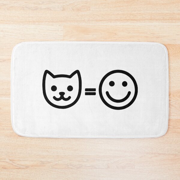 Item preview, Cat = Happy Face (black) designed and sold by GlitterState.