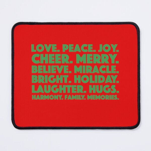 Item preview, Love Peace Joy Cheer Merry Believe Miracle Bright Holiday designed and sold by Capiral Bucketlist.