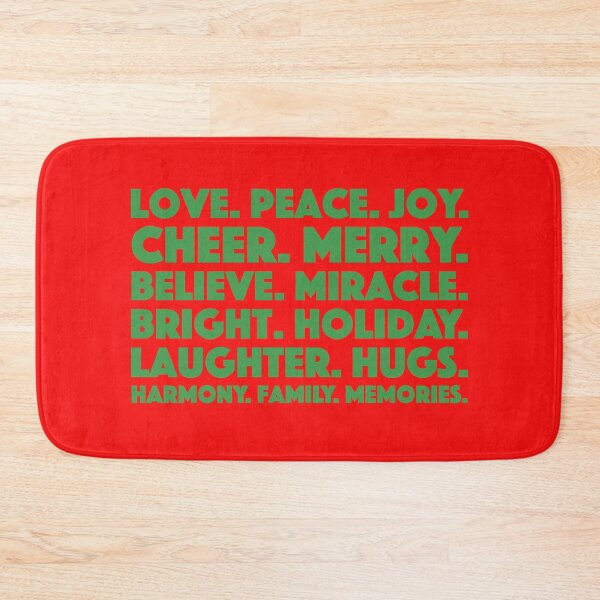 Item preview, Love Peace Joy Cheer Merry Believe Miracle Bright Holiday designed and sold by Capiral Bucketlist.