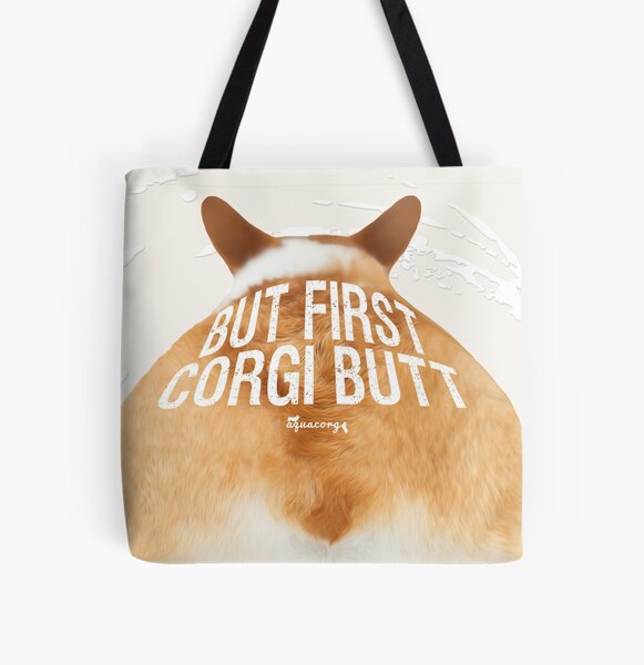 aquacorg : But First, Corgi Butt Premium Pillow