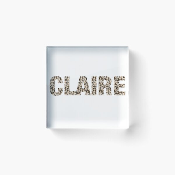 Item preview, Claire name leopard pattern my name is Claire gift birthday holiday anniversary Essential Inspiration Joy Mood Funny designed and sold by DesignByHeartUK.