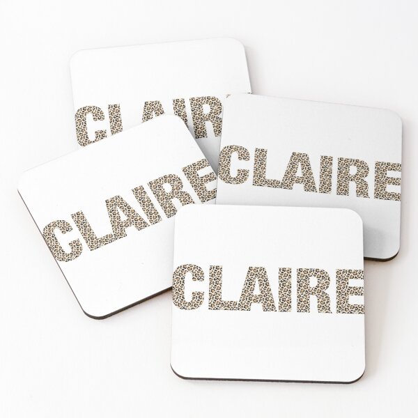 Item preview, Claire name leopard pattern my name is Claire gift birthday holiday anniversary Essential Inspiration Joy Mood Funny designed and sold by DesignByHeartUK.