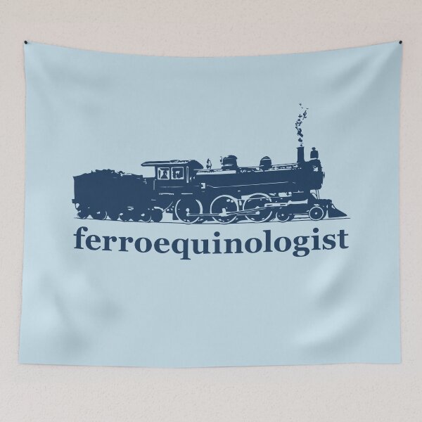 Item preview, Ferroequinologist - Train Enthusiast - Blue Railway Fan designed and sold by ClickForMore.