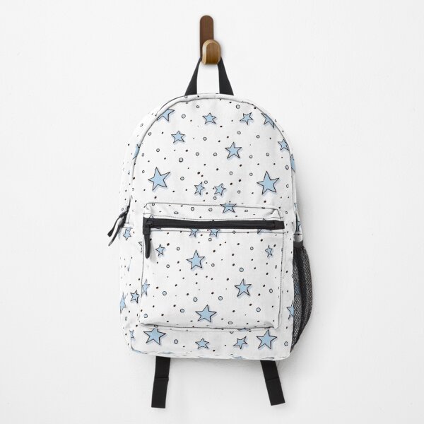 Item preview, Blue Stars with Dots on White Seamless Pattern designed and sold by Trinket-Trickster.