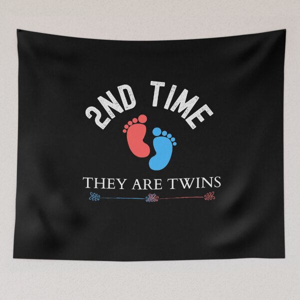 Item preview, Copy of 2nd second time mom 2nd second time Dad they are twins funny pregnancy, gift pregnant designed and sold by wi trendshop.