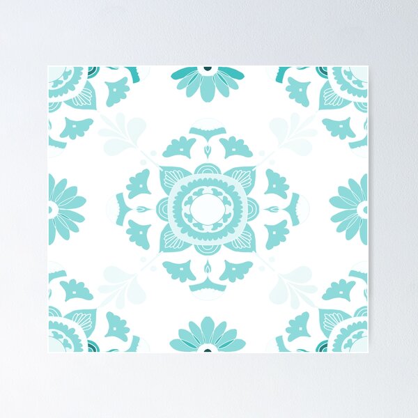 Item preview, Winter Chinoiserie Floral in Blue and White designed and sold by AlteredAtelier.