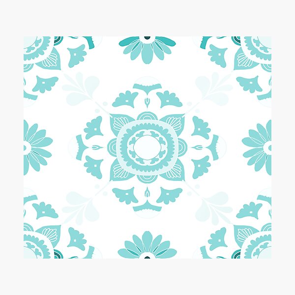 Item preview, Winter Chinoiserie Floral in Blue and White designed and sold by AlteredAtelier.