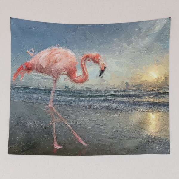 Item preview, Flamingo on the Beach designed and sold by Michael van der Hoorn.