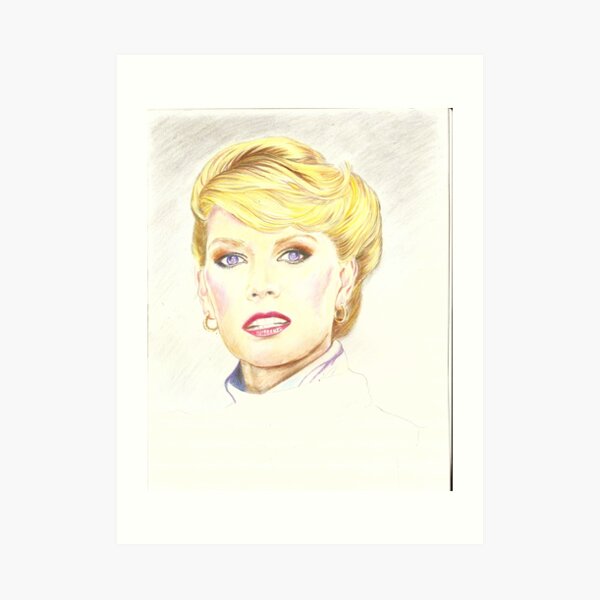 Blond with french twist Art Print
