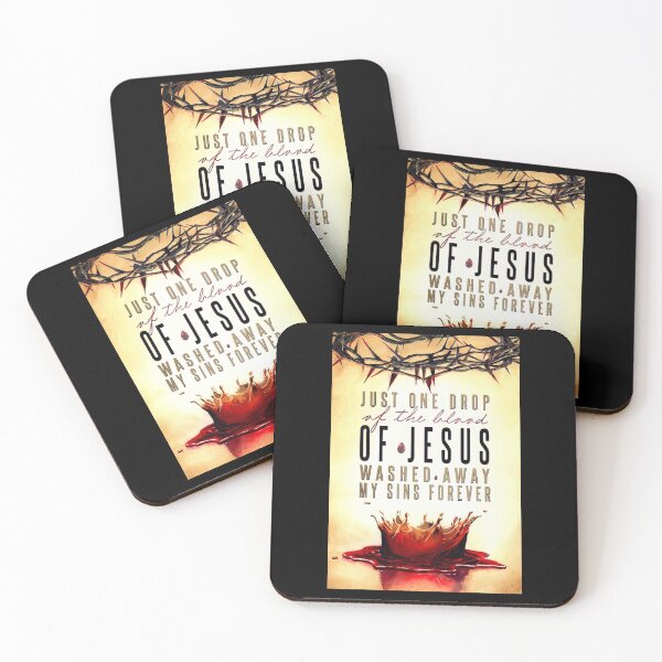 Item preview, Just One Drop Of The Blood Of Jesus Washed Away My Sins Forever - The Blood Of Jesus Poster Gift designed and sold by PaulaSpringArt.