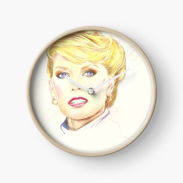 Blond with french twist Clock