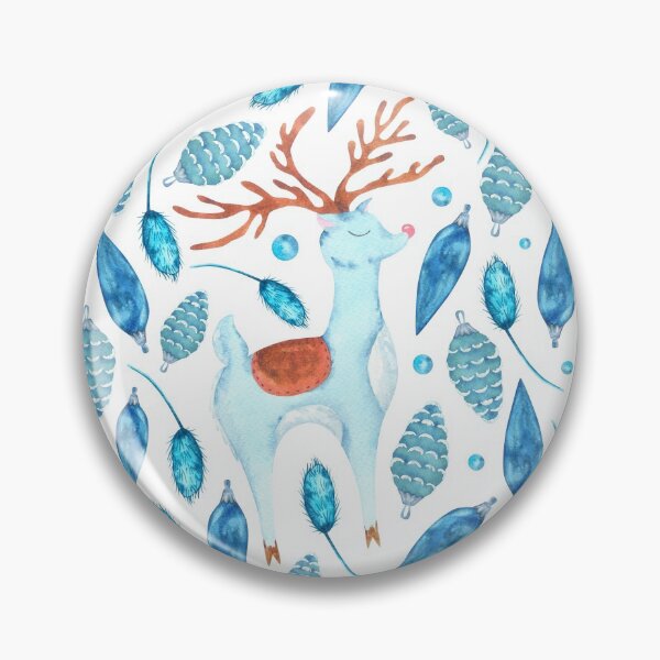 Item preview, Christmas deer and vintage toys on white designed and sold by RinaGrinchik.