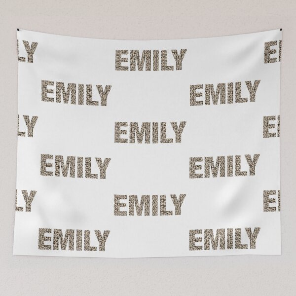 Artikelvorschau, Emily name leopard pattern my name is Emily gift birthday holiday anniversary Essential Inspiration Joy Mood Funny entworfen und verkauft von DesignByHeartUK.