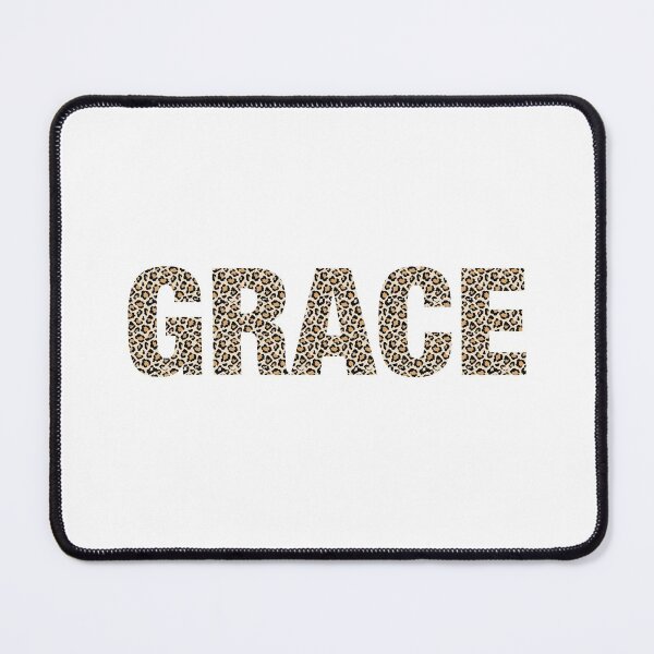 Artikelvorschau, Grace name leopard pattern my name is Grace gift birthday holiday anniversary Essential Inspiration Joy Mood Funny entworfen und verkauft von DesignByHeartUK.