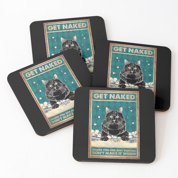 Item preview, Black Cat In Bathroom - Get Naked Unless You Are Just Visiting Don't Make It Weird designed and sold by PaulaSpringArt.