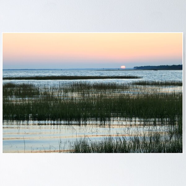 Item preview, Sunset and Marsh Grass designed and sold by WhiteCatPhoto.