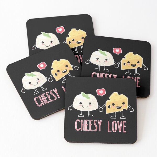 Item preview, Kawaii Cheeses: Cheesy Love designed and sold by Happy Puppy Print On Demand.